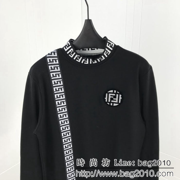 FENDI芬迪 18FW秋冬新款 高織精梳棉螺紋 套裝 情侶款 ydi1172